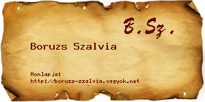 Boruzs Szalvia névjegykártya